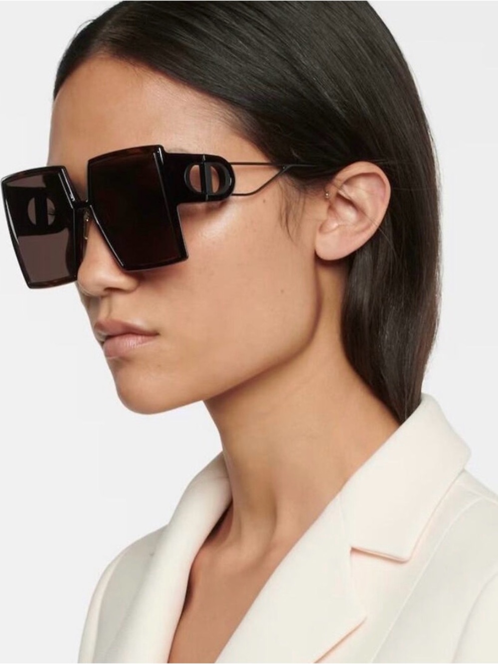 Authentic Dior Square Sunglasses in Purple with gold